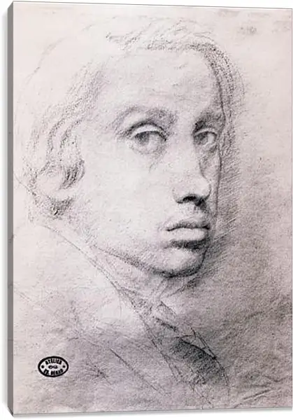 Постер на подрамнике - Etude pour un autoportrait Dessin Sanguine. Эдгар Дега Постер на подрамнике - Etude pour un autoportrait Dessin Sanguine. Эдгар Дега