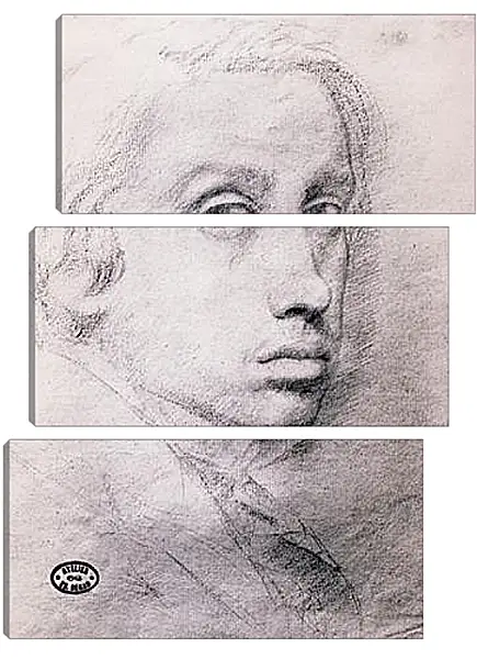 Модульная картина - Etude pour un autoportrait Dessin Sanguine. Эдгар Дега Модульная картина - Etude pour un autoportrait Dessin Sanguine. Эдгар Дега