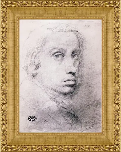 Картина в раме - Etude pour un autoportrait Dessin Sanguine. Эдгар Дега Картина в раме - Etude pour un autoportrait Dessin Sanguine. Эдгар Дега