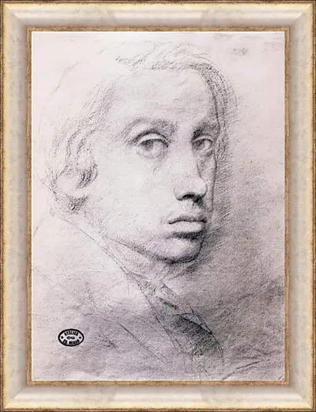 Картина в раме - Etude pour un autoportrait Dessin Sanguine. Эдгар Дега Картина в раме - Etude pour un autoportrait Dessin Sanguine. Эдгар Дега