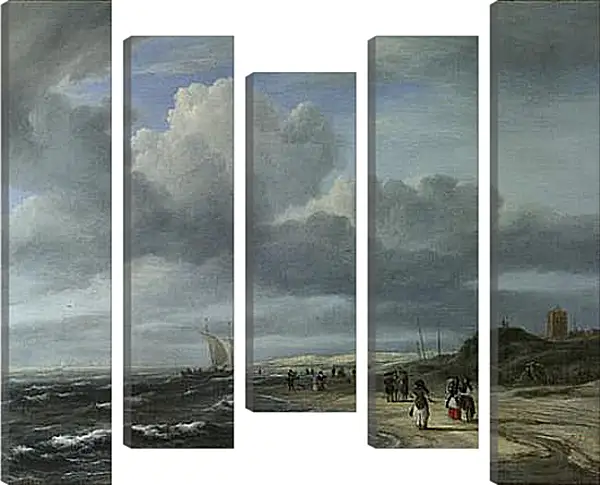 Модульная картина - The Shore at Egmond-aan-Zee. Якоб ван Рейсдал Модульная картина - The Shore at Egmond-aan-Zee. Якоб ван Рейсдал