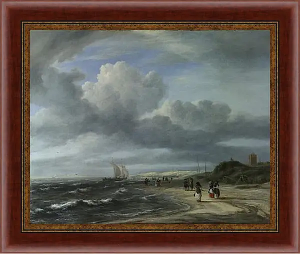Картина в раме - The Shore at Egmond-aan-Zee. Якоб ван Рейсдал Картина в раме - The Shore at Egmond-aan-Zee. Якоб ван Рейсдал