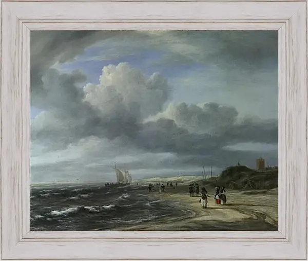 Картина в раме - The Shore at Egmond-aan-Zee. Якоб ван Рейсдал Картина в раме - The Shore at Egmond-aan-Zee. Якоб ван Рейсдал