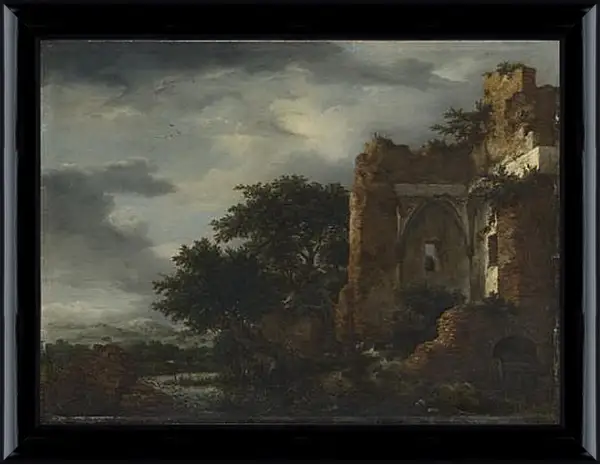 Картина в раме - Ruins in a Dune Landscape. Якоб ван Рейсдал Картина в раме - Ruins in a Dune Landscape. Якоб ван Рейсдал