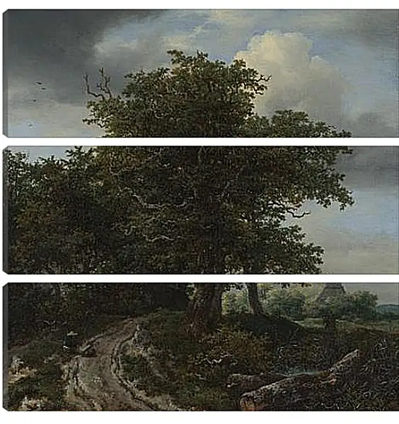 Модульная картина - A Road winding between Trees towards a Distant Cottage. Якоб ван Рейсдал Модульная картина - A Road winding between Trees towards a Distant Cottage. Якоб ван Рейсдал