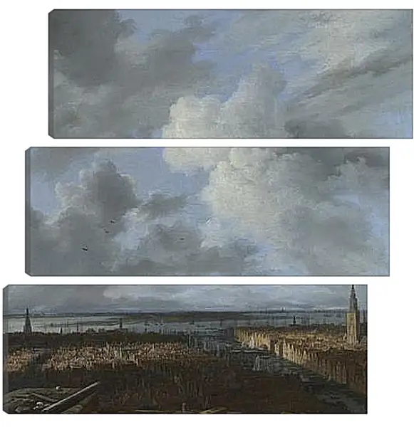 Модульная картина - A Panoramic View of Amsterdam looking towards the IJ. Якоб ван Рейсдал Модульная картина - A Panoramic View of Amsterdam looking towards the IJ. Якоб ван Рейсдал