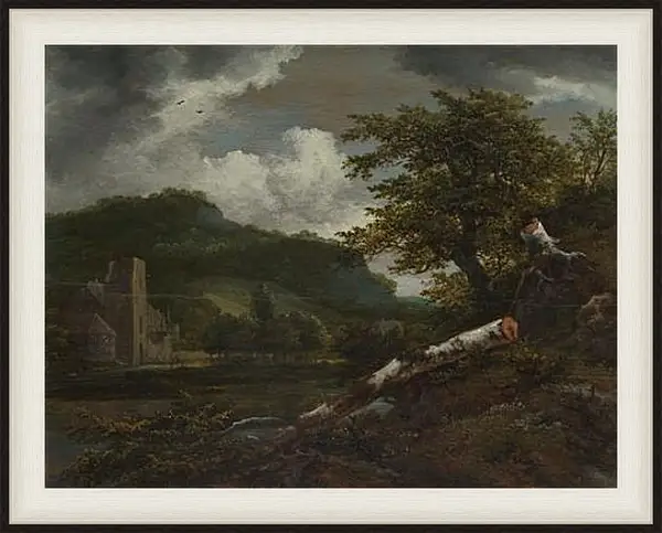 Картина в раме - A Landscape with a Ruined Building. Якоб ван Рейсдал Картина в раме - A Landscape with a Ruined Building. Якоб ван Рейсдал