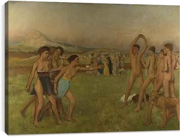 Постер на подрамнике - Young Spartans Exercising. Эдгар Дега Постер на подрамнике - Young Spartans Exercising. Эдгар Дега