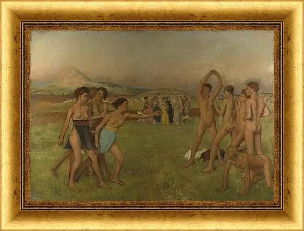 Картина в раме - Young Spartans Exercising. Эдгар Дега Картина в раме - Young Spartans Exercising. Эдгар Дега