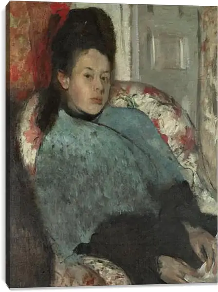 Постер на подрамнике - Portrait of Elena Carafa. Эдгар Дега Постер на подрамнике - Portrait of Elena Carafa. Эдгар Дега