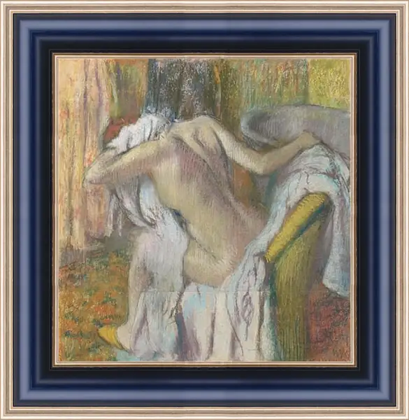 Картина в раме - After the Bath, Woman drying herself. Эдгар Дега Картина в раме - After the Bath, Woman drying herself. Эдгар Дега