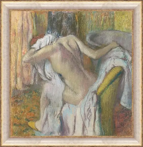 Картина в раме - After the Bath, Woman drying herself. Эдгар Дега Картина в раме - After the Bath, Woman drying herself. Эдгар Дега