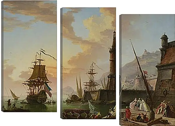 Модульная картина - A Seaport. Клод Жозеф Верне Модульная картина - A Seaport. Клод Жозеф Верне