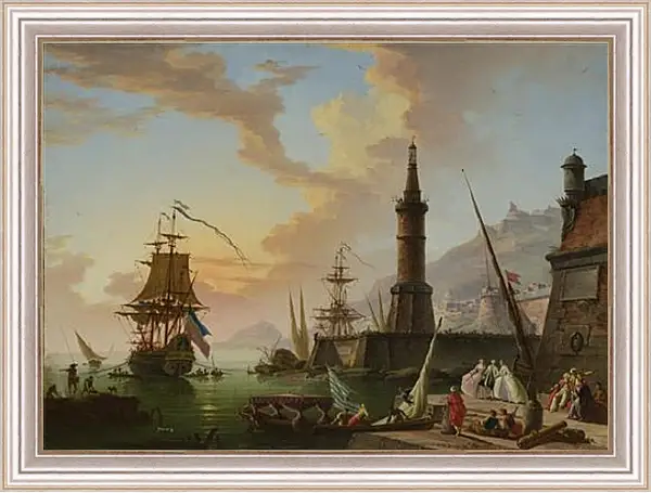 Картина в раме - A Seaport. Клод Жозеф Верне Картина в раме - A Seaport. Клод Жозеф Верне