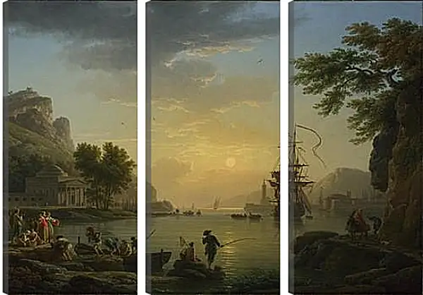 Модульная картина - A Landscape at Sunset. Клод Жозеф Верне Модульная картина - A Landscape at Sunset. Клод Жозеф Верне