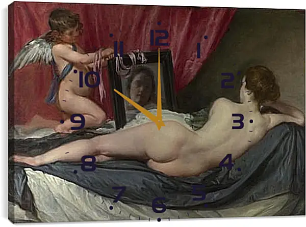 Часы картина - The Toilet of Venus (The Rokeby Venus) Диего Веласкес Часы картина - The Toilet of Venus (The Rokeby Venus) Диего Веласкес