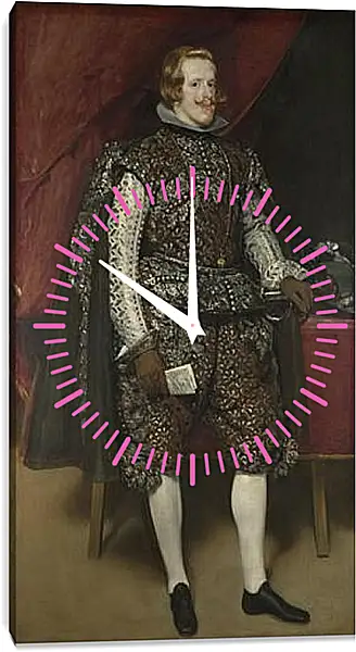 Часы картина - Philip IV of Spain in Brown and Silver. Диего Веласкес Часы картина - Philip IV of Spain in Brown and Silver. Диего Веласкес