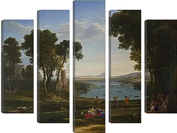 Модульная картина - Landscape with the Marriage of Isaac and Rebecca. Лоррен Клод Модульная картина - Landscape with the Marriage of Isaac and Rebecca. Лоррен Клод
