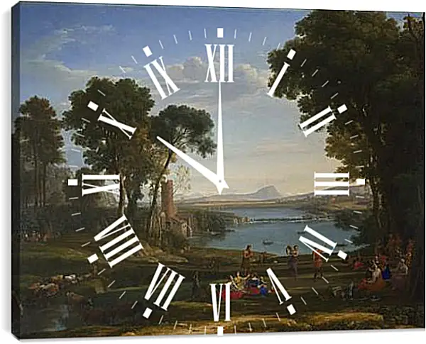 Часы картина - Landscape with the Marriage of Isaac and Rebecca. Лоррен Клод Часы картина - Landscape with the Marriage of Isaac and Rebecca. Лоррен Клод