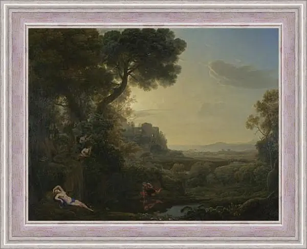 Картина в раме - Landscape with Narcissus and Echo. Лоррен Клод Картина в раме - Landscape with Narcissus and Echo. Лоррен Клод