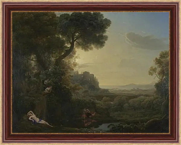 Картина в раме - Landscape with Narcissus and Echo. Лоррен Клод Картина в раме - Landscape with Narcissus and Echo. Лоррен Клод