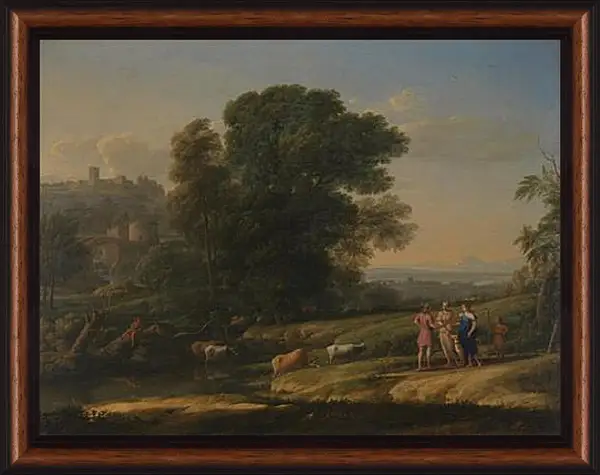 Картина в раме - Landscape with Cephalus and Procris reunited by Diana. Лоррен Клод Картина в раме - Landscape with Cephalus and Procris reunited by Diana. Лоррен Клод