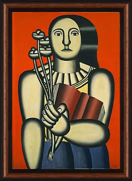 Картина в раме - Woman with a Book. Фернан Леже Картина в раме - Woman with a Book. Фернан Леже