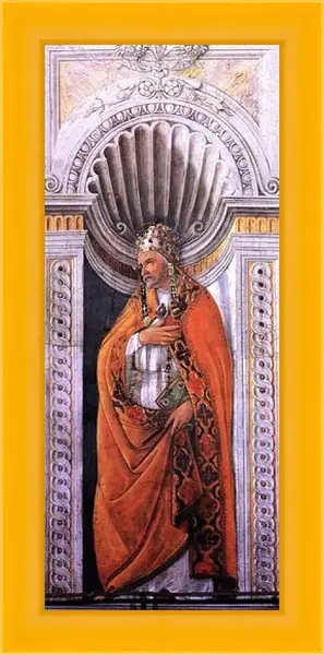 Картина в раме - Portrait of the pope, Staint Sixtus II. Сандро Боттичелли Картина в раме - Portrait of the pope, Staint Sixtus II. Сандро Боттичелли