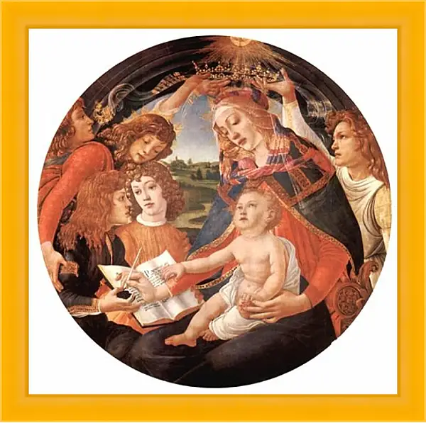 Картина в раме - Madonna with Christ Child and Angels. Сандро Боттичелли Картина в раме - Madonna with Christ Child and Angels. Сандро Боттичелли