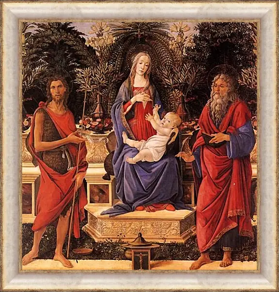 Картина в раме - Madonna with child between the both Johannes. Сандро Боттичелли Картина в раме - Madonna with child between the both Johannes. Сандро Боттичелли