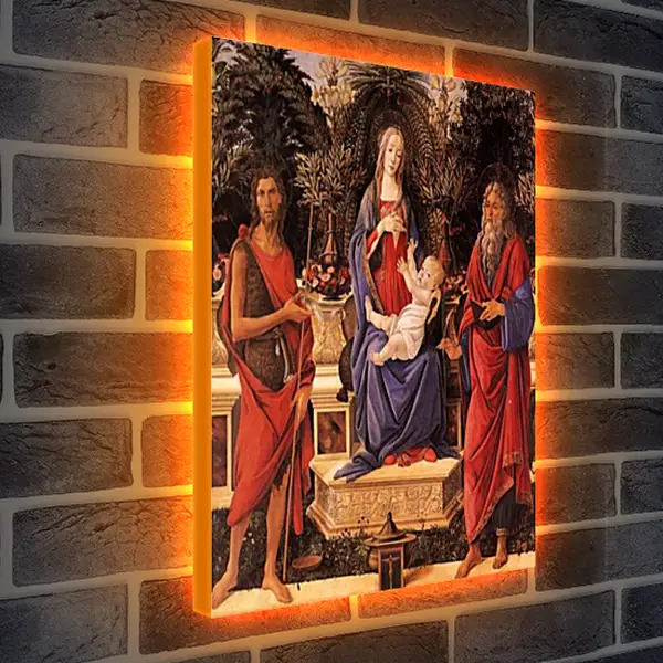 Лайтбокс световая панель - Madonna with child between the both Johannes. Сандро Боттичелли Лайтбокс световая панель - Madonna with child between the both Johannes. Сандро Боттичелли