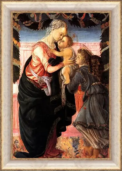 Картина в раме - Madonna with child and an angel. Сандро Боттичелли Картина в раме - Madonna with child and an angel. Сандро Боттичелли