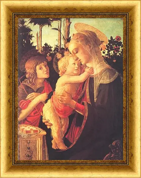 Картина в раме - Madonna of the roseplantation. Сандро Боттичелли Картина в раме - Madonna of the roseplantation. Сандро Боттичелли