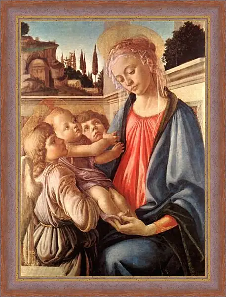 Картина в раме - Madonna and two angels. Сандро Боттичелли Картина в раме - Madonna and two angels. Сандро Боттичелли