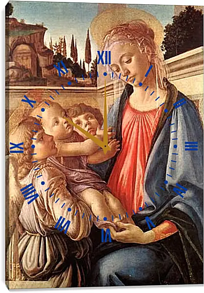 Часы картина - Madonna and two angels. Сандро Боттичелли Часы картина - Madonna and two angels. Сандро Боттичелли