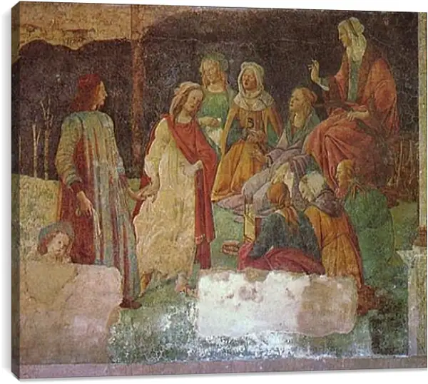 Постер на подрамнике - Lorenzo Tornabuoni before Allegorien sieve free arts (fragment) Сандро Боттичелли Постер на подрамнике - Lorenzo Tornabuoni before Allegorien sieve free arts (fragment) Сандро Боттичелли