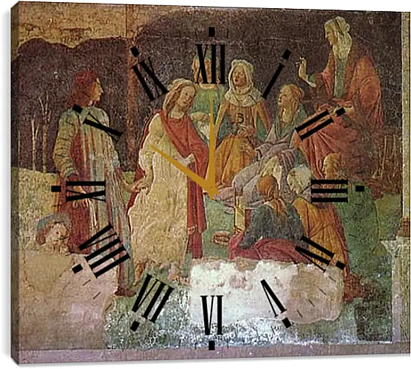 Часы картина - Lorenzo Tornabuoni before Allegorien sieve free arts (fragment) Сандро Боттичелли Часы картина - Lorenzo Tornabuoni before Allegorien sieve free arts (fragment) Сандро Боттичелли