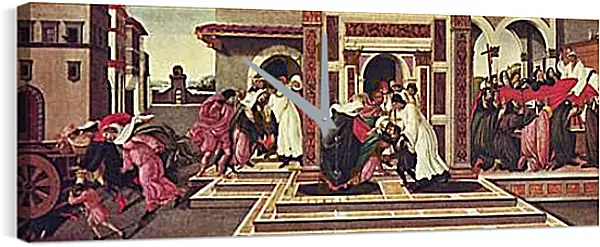 Часы картина - Last Miracle and the Death of Zenobius. Сандро Боттичелли Часы картина - Last Miracle and the Death of Zenobius. Сандро Боттичелли