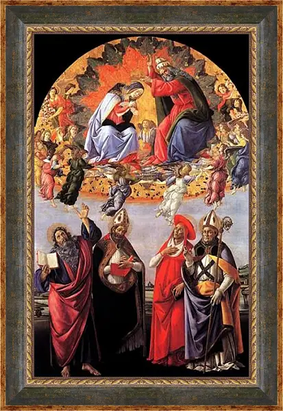 Картина в раме - Coronation of Madonna. Сандро Боттичелли Картина в раме - Coronation of Madonna. Сандро Боттичелли