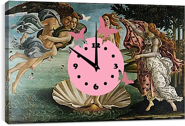 Часы картина - Birth of Venus. Сандро Боттичелли Часы картина - Birth of Venus. Сандро Боттичелли