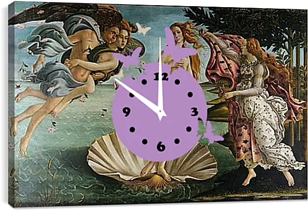 Часы картина - Birth of Venus. Сандро Боттичелли Часы картина - Birth of Venus. Сандро Боттичелли