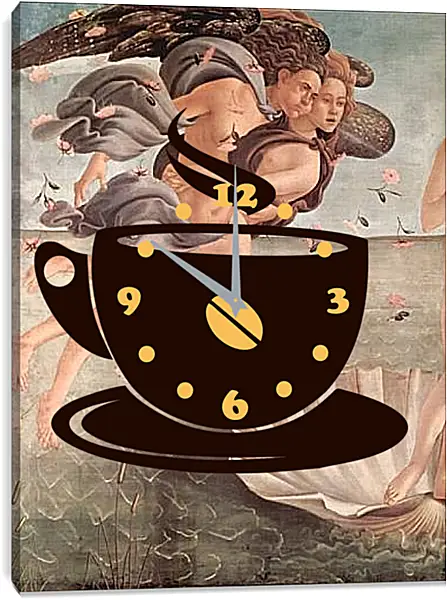 Часы картина - Birth of the Venus (detail 3) Сандро Боттичелли Часы картина - Birth of the Venus (detail 3) Сандро Боттичелли
