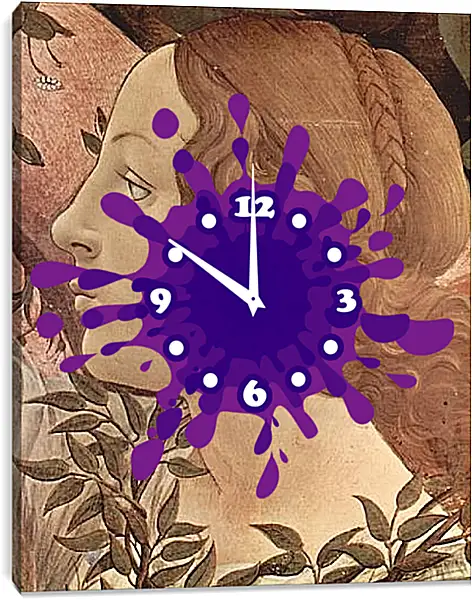 Часы картина - Birth of the Venus (detail 2) Сандро Боттичелли Часы картина - Birth of the Venus (detail 2) Сандро Боттичелли