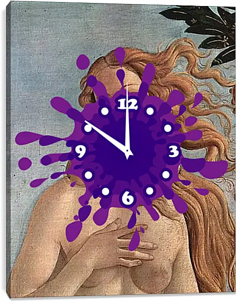 Часы картина - Birth of the Venus (detail) Сандро Боттичелли Часы картина - Birth of the Venus (detail) Сандро Боттичелли