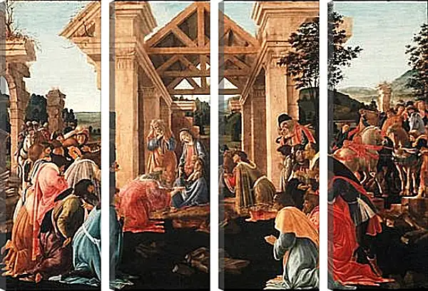 Модульная картина - Birth of jesus (2) Сандро Боттичелли Модульная картина - Birth of jesus (2) Сандро Боттичелли