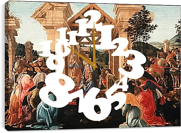 Часы картина - Birth of jesus (2) Сандро Боттичелли Часы картина - Birth of jesus (2) Сандро Боттичелли