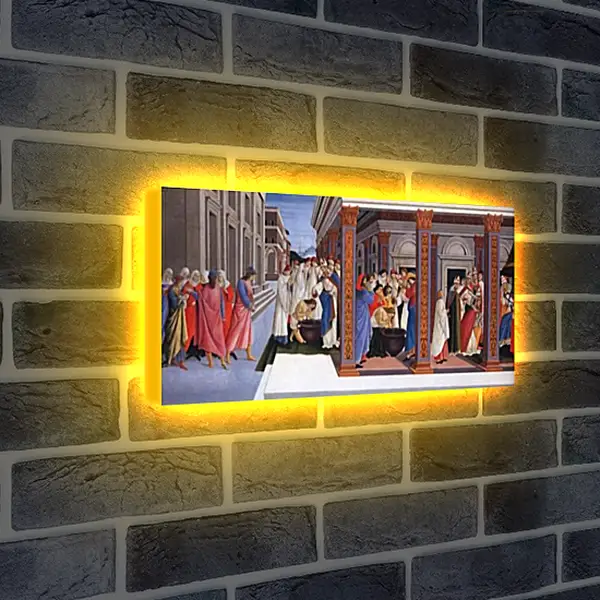 Лайтбокс световая панель - Baptism of St. Zenobius and His Appointment as a Bishop. Сандро Боттичелли Лайтбокс световая панель - Baptism of St. Zenobius and His Appointment as a Bishop. Сандро Боттичелли