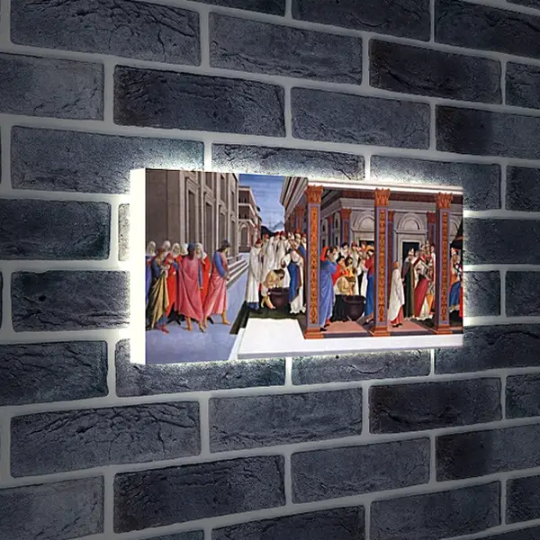Лайтбокс световая панель - Baptism of St. Zenobius and His Appointment as a Bishop. Сандро Боттичелли Лайтбокс световая панель - Baptism of St. Zenobius and His Appointment as a Bishop. Сандро Боттичелли