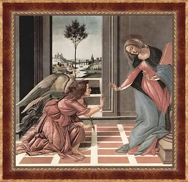 Картина в раме - Annunciation. Сандро Боттичелли Картина в раме - Annunciation. Сандро Боттичелли