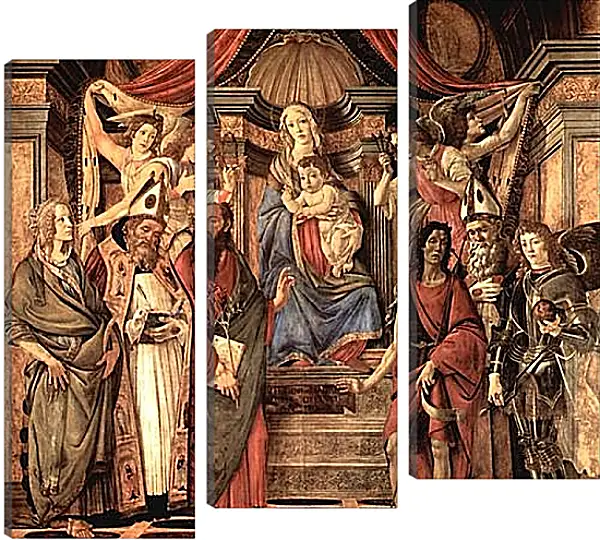 Модульная картина - Altar table, main board Throne end of Madonna. Сандро Боттичелли Модульная картина - Altar table, main board Throne end of Madonna. Сандро Боттичелли
